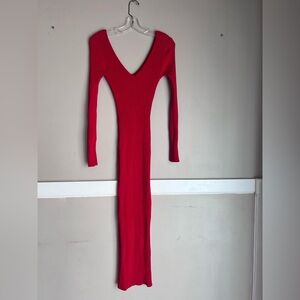 Hera Collection Bold Red Long Sleeve Dress